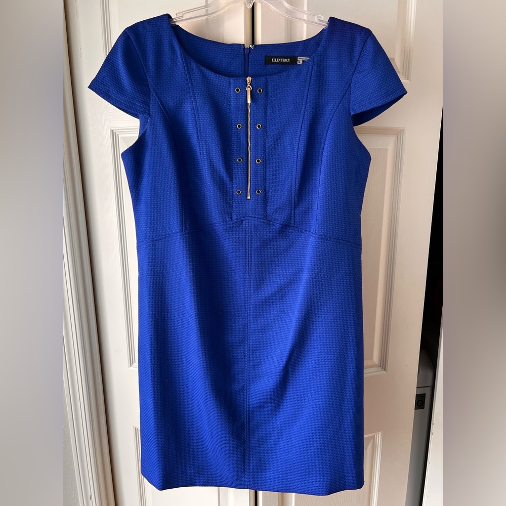 Ellen Tracy Royal Blue Midi Dress